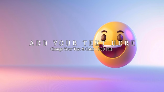 3D Emoji on a Colorful Background