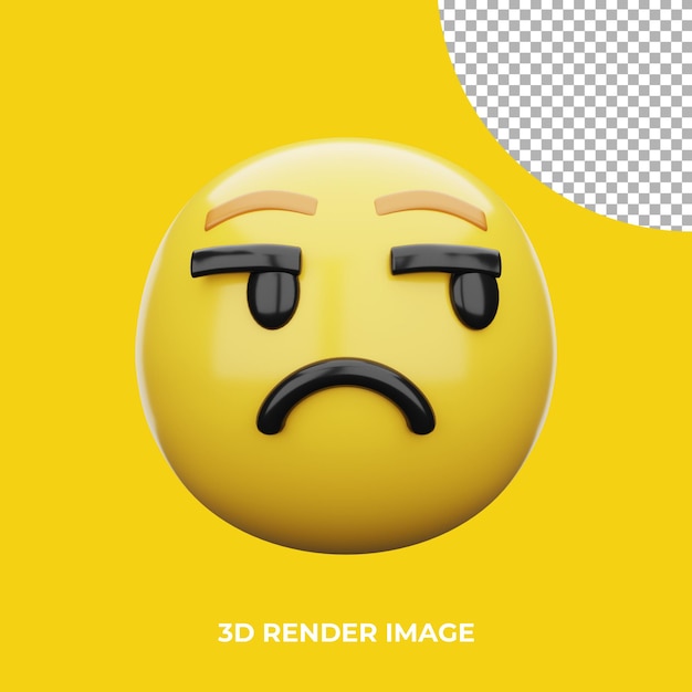 3d emoji Unamused Face