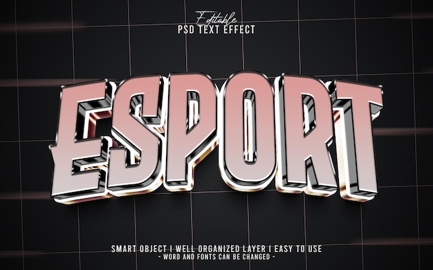 3d esport editable text effect mockup template