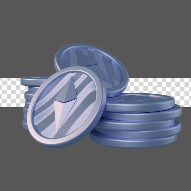 3D Etherium Coins