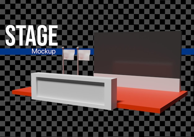 3D event stage mockup