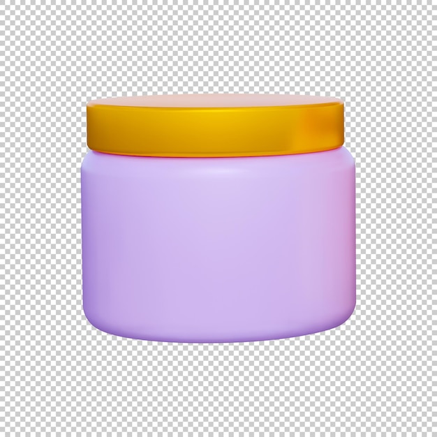 3d face cream icon isolated