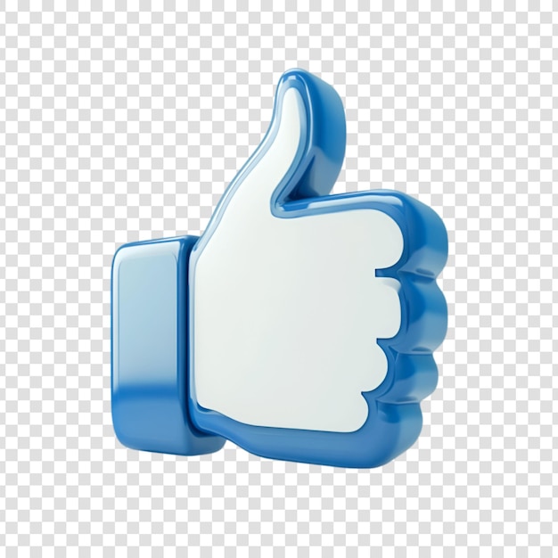 PSD 3d facebook like icon