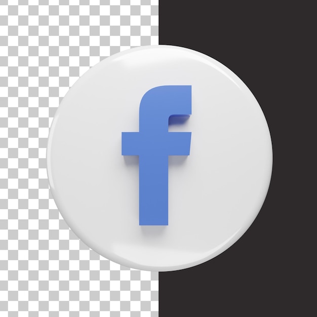 3d facebook logo isolated