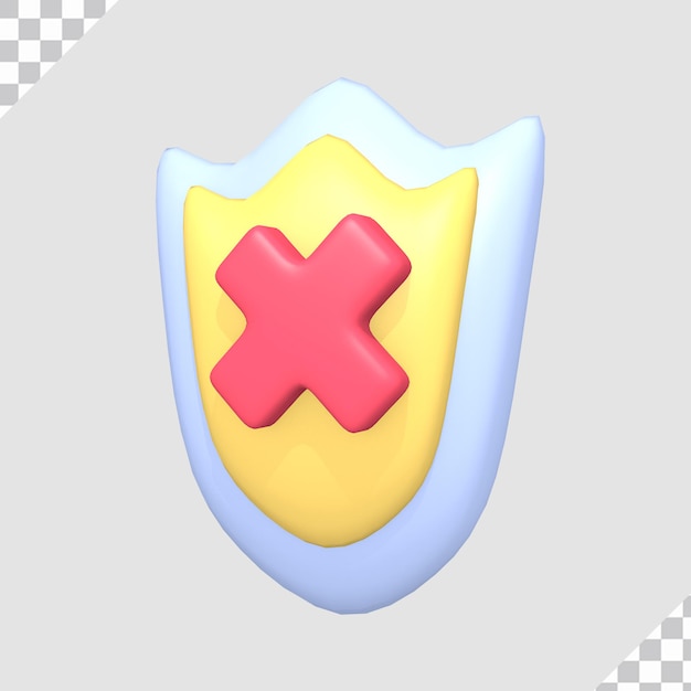 3d fail protection icon concept