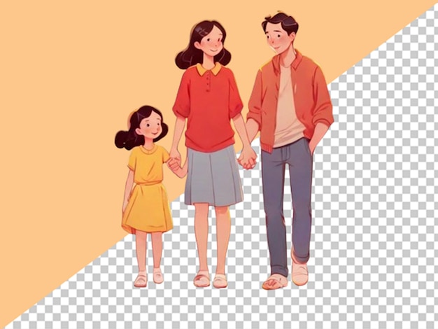 3d family with daughter and sons