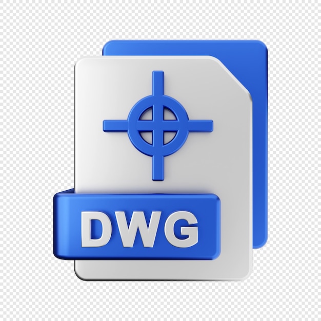 3d file format DWG type icon illustration