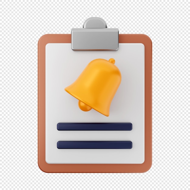 3D File Report notification Icon Illustration