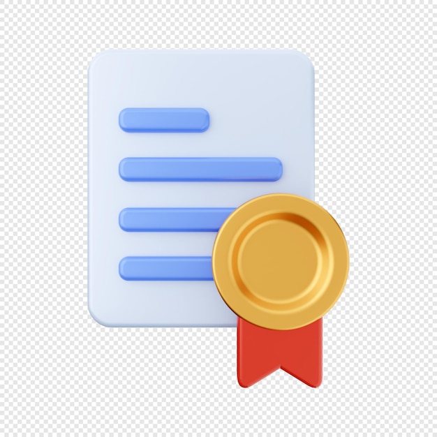 3D File Reward Icon Illustration