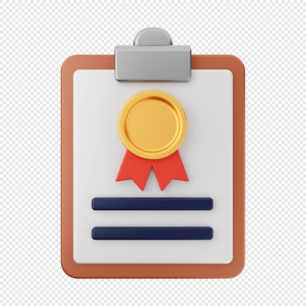 3D File Reward Report Icon Illustration