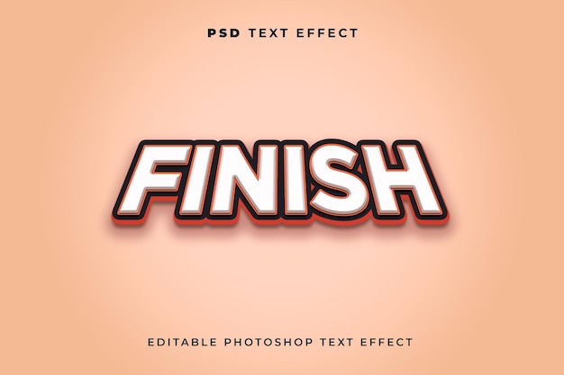 3d finish text effect template