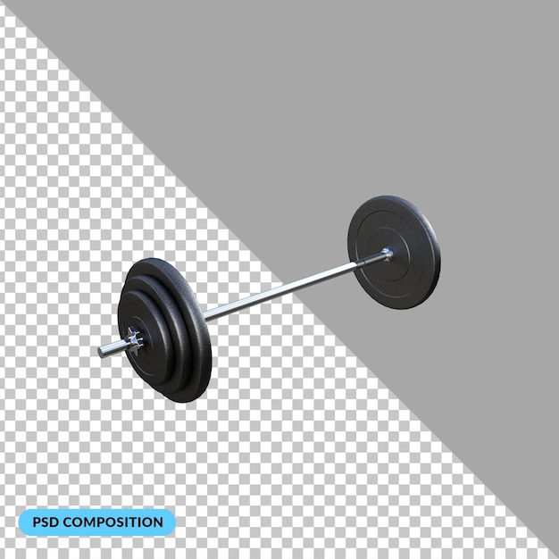 3d fitness and sport tools isolated premium PSD