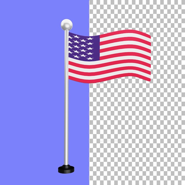 3d Flag America Free psd