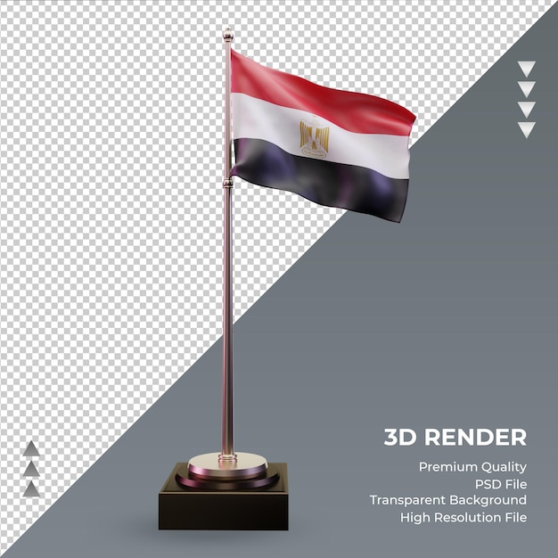 3d flag Egypt rendering front view