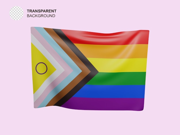 PSD 3d flag lgbt gay lesbian trans bisexual intersex asexual