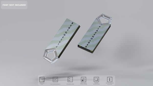 3d flashdrives scene 2 mockup