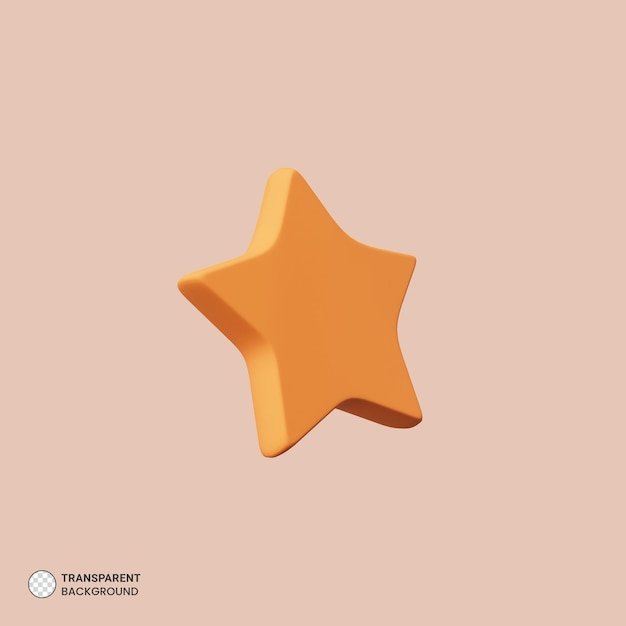 3D Floating Element Star Illustration