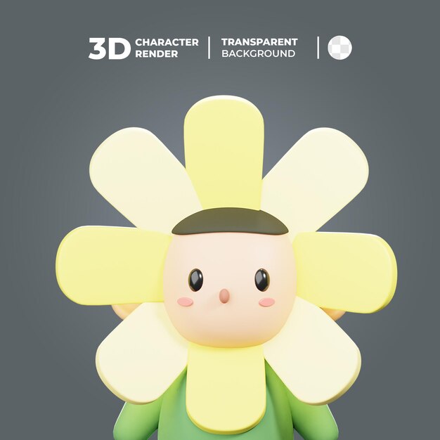 3D Flower Character Kid Costume