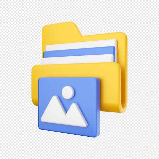 3d folder file illustration