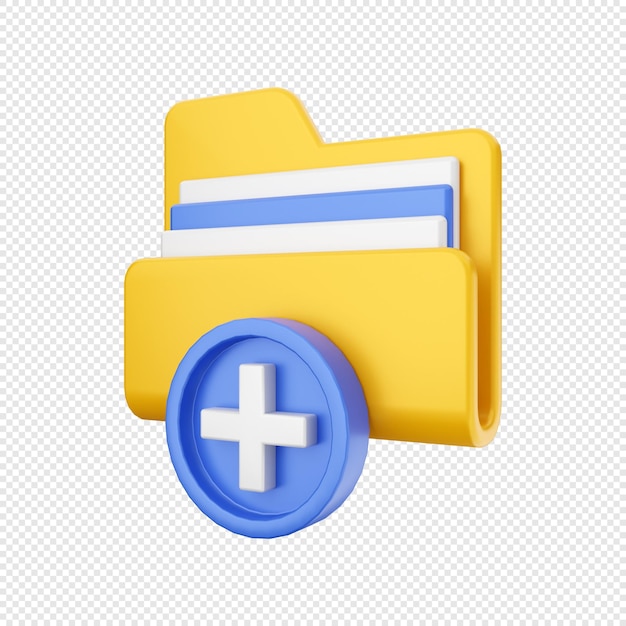 3d folder file illustration