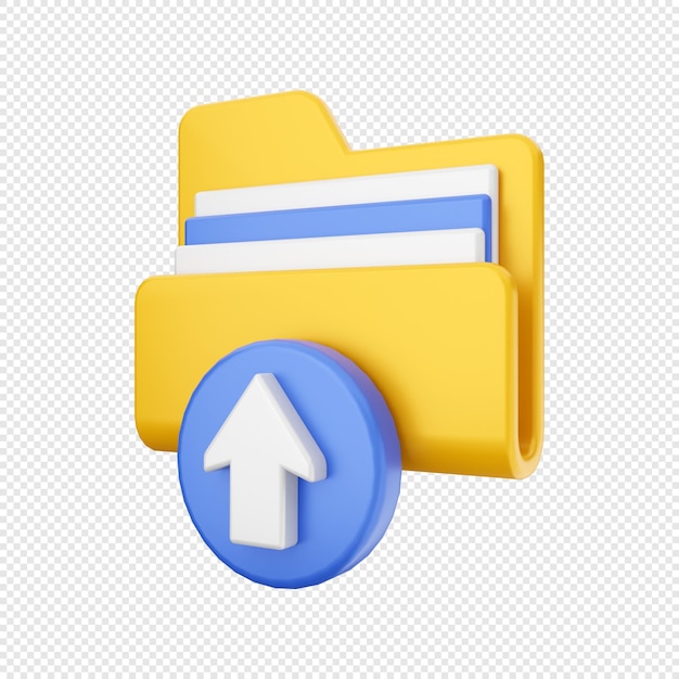 3d folder file illustration