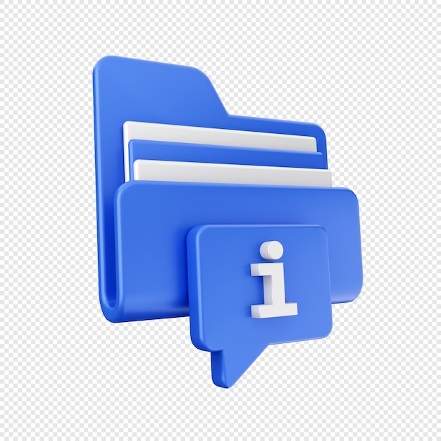 PSD 3d folder icon illustration render