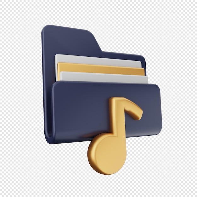 3d folder icon illustration render