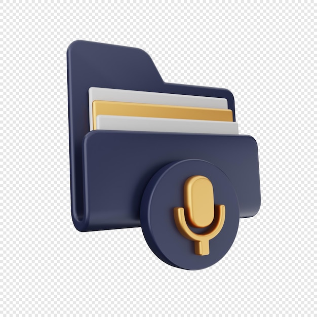 3d folder icon illustration render