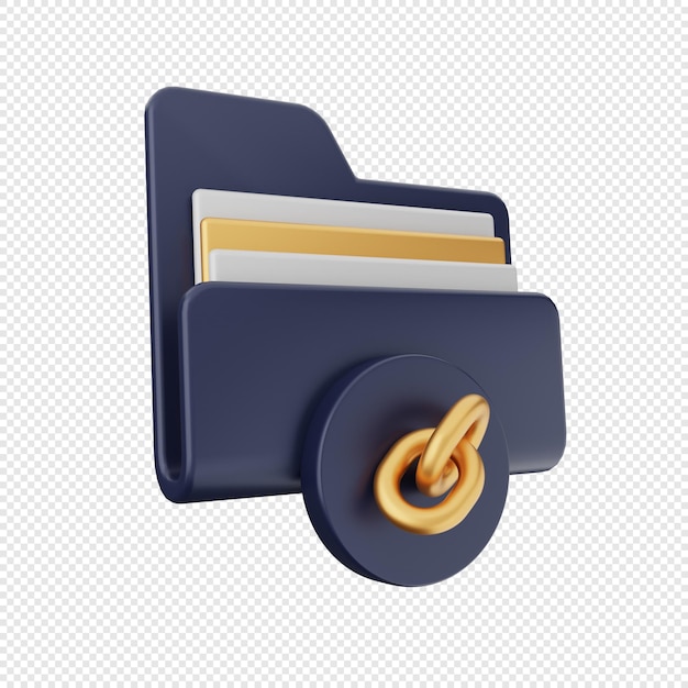 3d folder icon illustration render