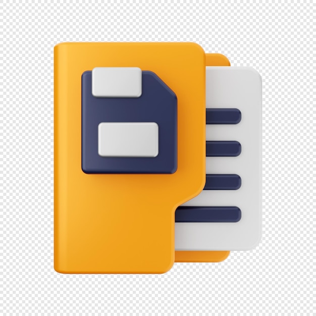 3D Folder Icon Illustration