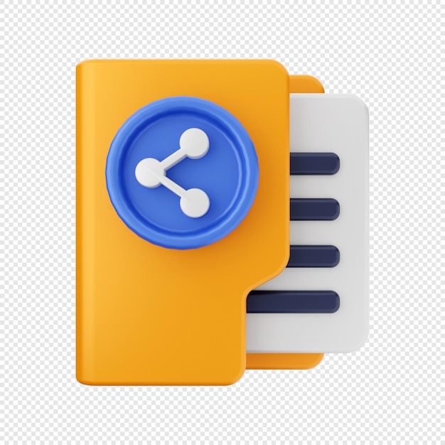 3D Folder Icon Illustration