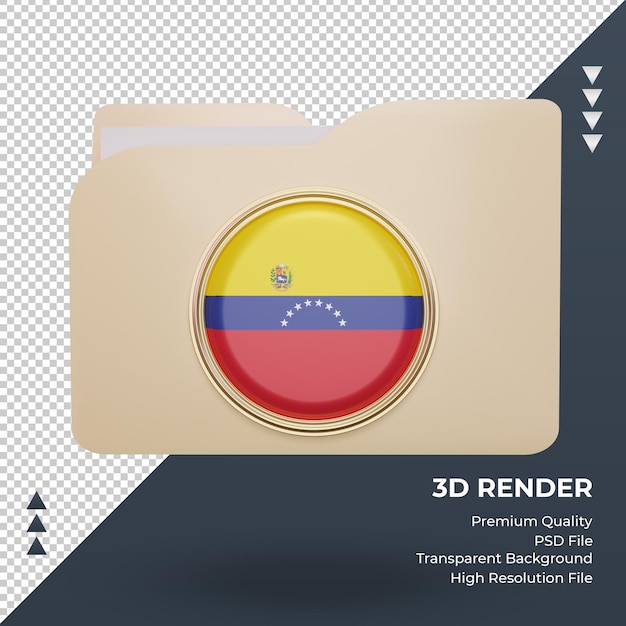 3d folder Venezuela flag rendering front view