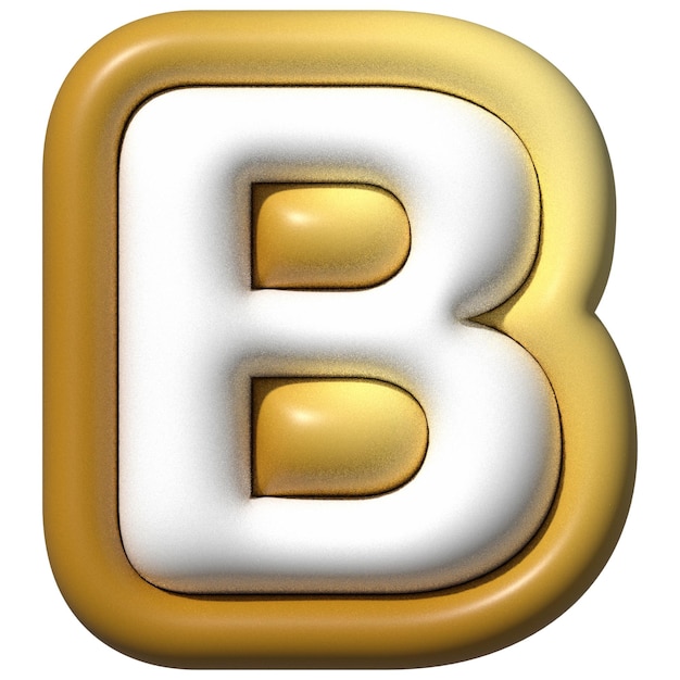 3d font gold 2 B