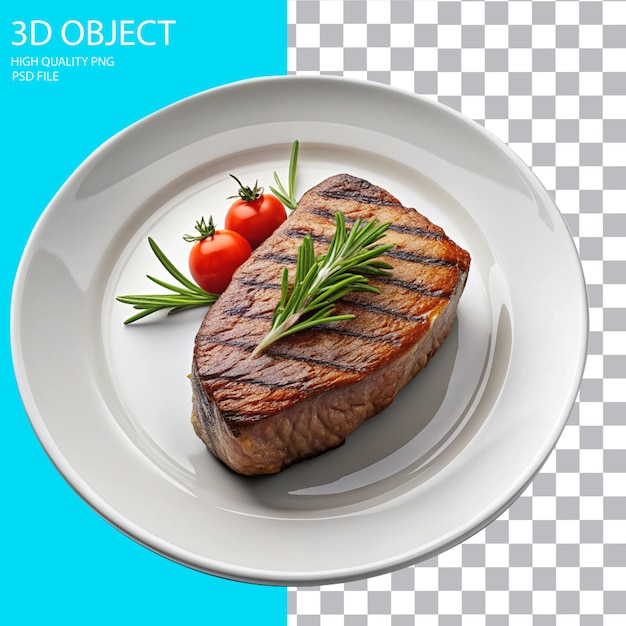 PSD 3d food steak psd file