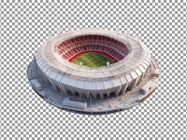 PSD 3d football stadium isolated on transparent background