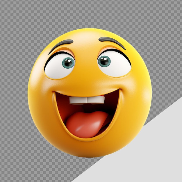 3d funny Emoji png isolated on transparent background