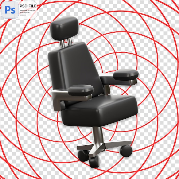 PSD 3d gaming chair icon isolated png illustration psd template