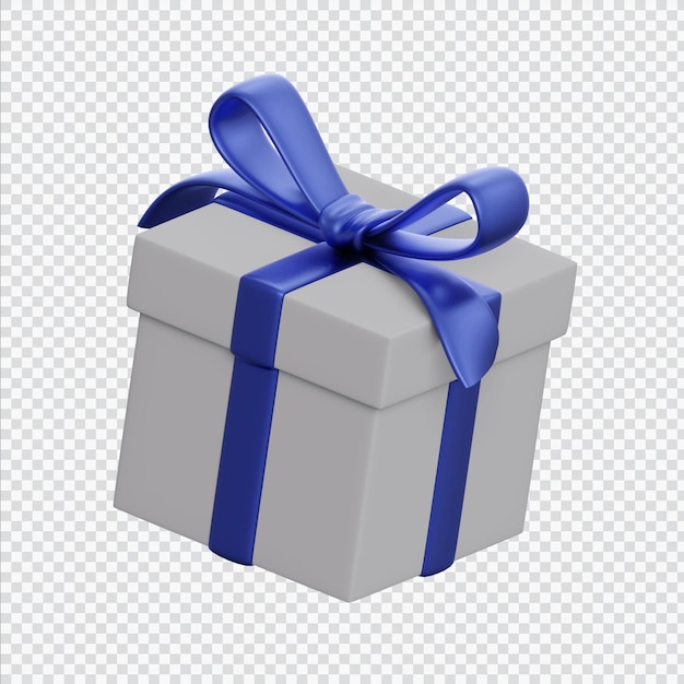 3d gift box in 3d rendering isolated