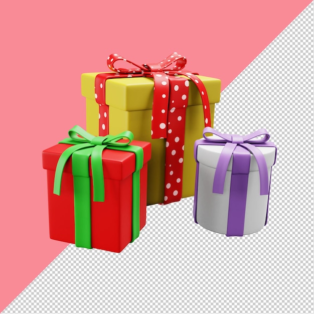 3d Gift Box for Merry Christmas