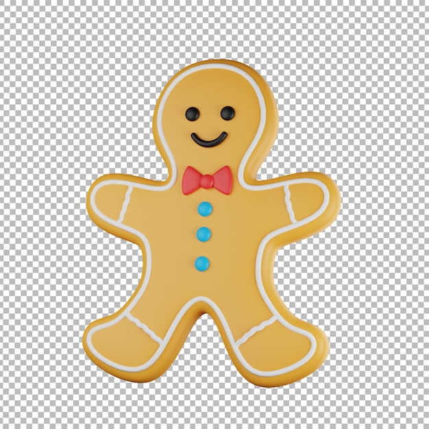 3D Gingerbread man icon