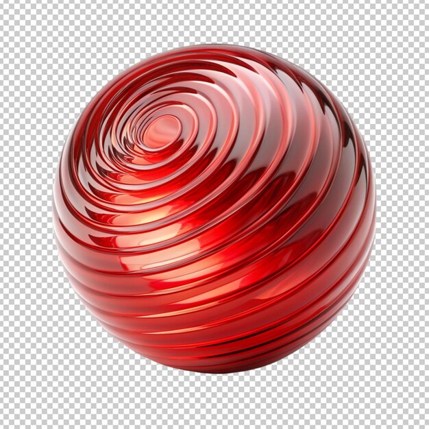 3d glass ball on transperent back ground