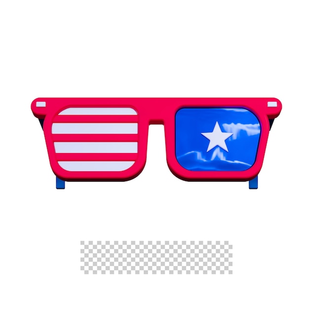 3d glasses special independence day icon isolated