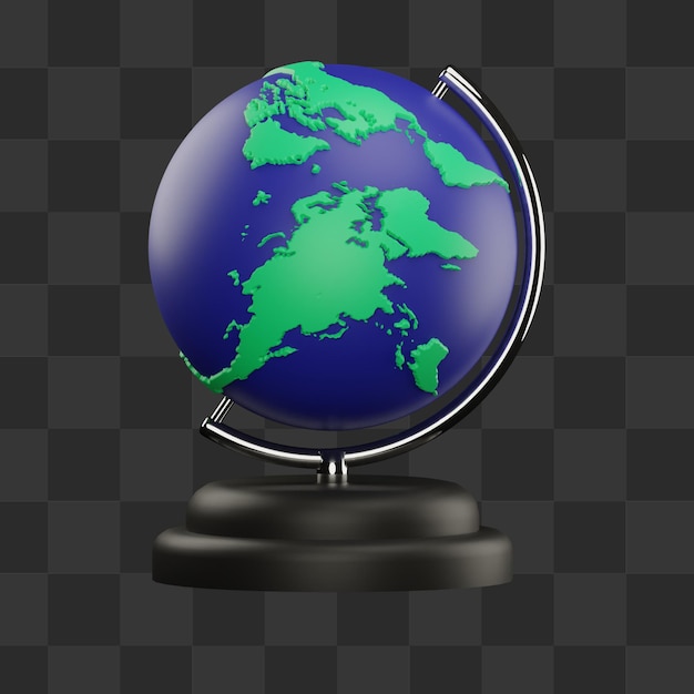 3d globe earth illustration