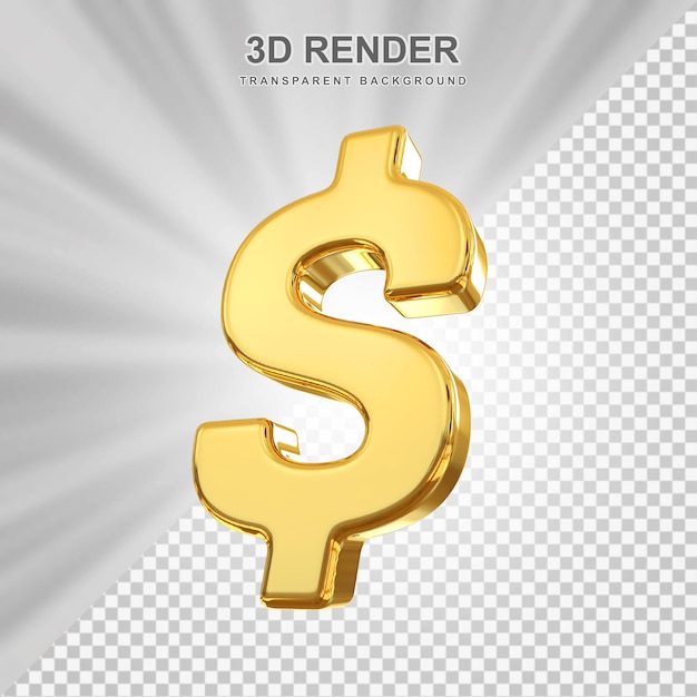 3D Gold Dollar