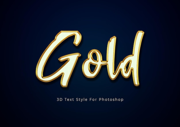 3d gold editable text effect