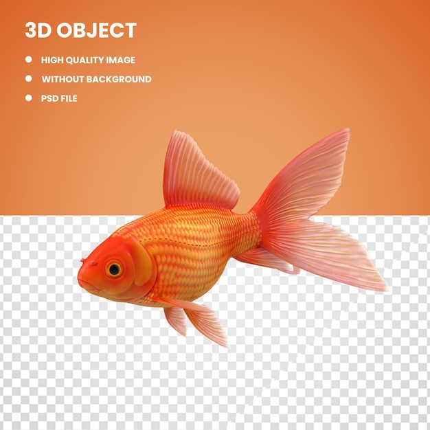 3d Gold Fish