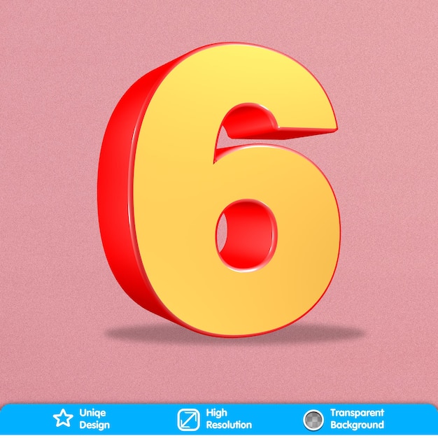 3d gold number 9