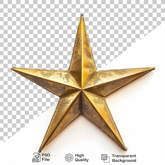 3d gold star png with transparent background