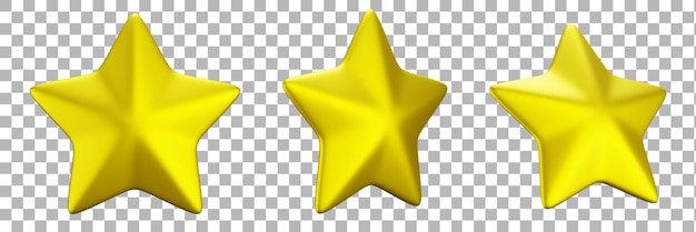 3d gold star