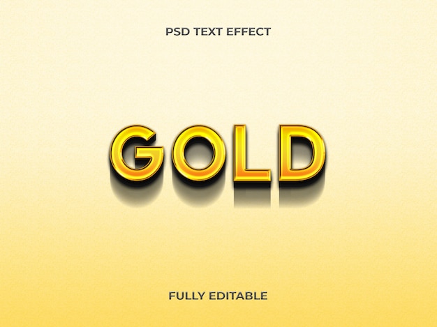 3d gold text effect template